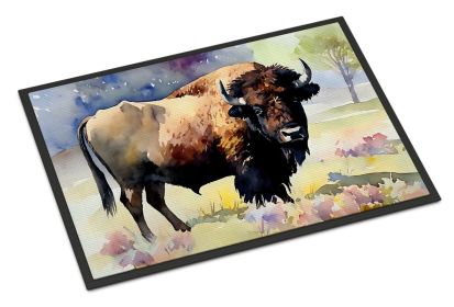 NEW American Bison Doormat Front Door Mat Indoor Outdoor Rugs for Entryway, Non Slip Washable Low Pile, 18H X 27W