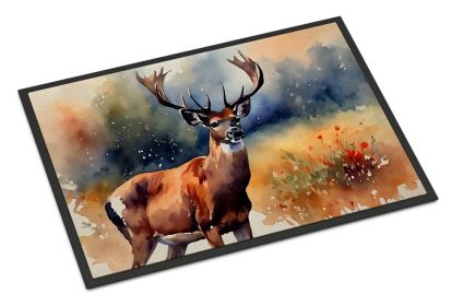 Deer Doormat Front Door Mat Indoor Outdoor Rugs for Entryway, Non Slip Washable Low Pile, 24H X 36W