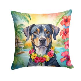Catahoula Luau Throw Pillow Machine Washable, Indoor Outdoor Decorative Pillow for Couch, Bed or Patio, 14Hx14W