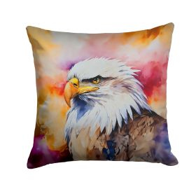 Eagle Throw Pillow Machine Washable, Indoor Outdoor Decorative Pillow for Couch, Bed or Patio, 14Hx14W