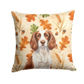 Liver and White English Springer Spaniel Heirloom Fall Throw Pillow Decorative Indoor Outdoor Accent Cushion for Couch, Bed or Patio, 18Hx18W