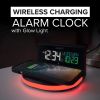 Alarm Clock with Glowing LED Base
