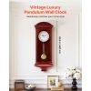 Grandfather Clock, 26.7 in Classic Vintage Pendulum Clock, Pine Wood & MDF Wall Clocks with Quartz Movement and Quiet Design, for Living Room, Bedroom