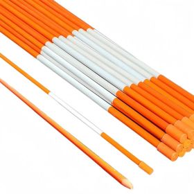 50PC Hollow Snow Pole With High Visibility Reflective Design, Suitable For Road/House/Driveway Snow Removal Indication (Option: 36inch)